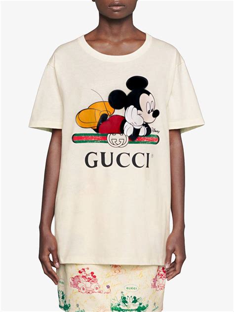 gucci t shirt mickey|gucci mickey mouse handbag.